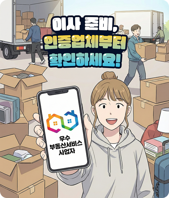 이사준비, 인증업체부터 확인하세요! 우수 부동산서비스 사업자